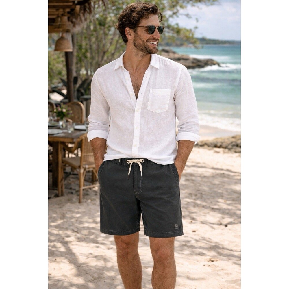 Linksoul Shorts Mens 33 Charcoal Boardwalker Boardshort Casual LS6113 Beach Cali